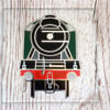 Glass Coaster with full colour vinyl Flying Scotsman on reverse