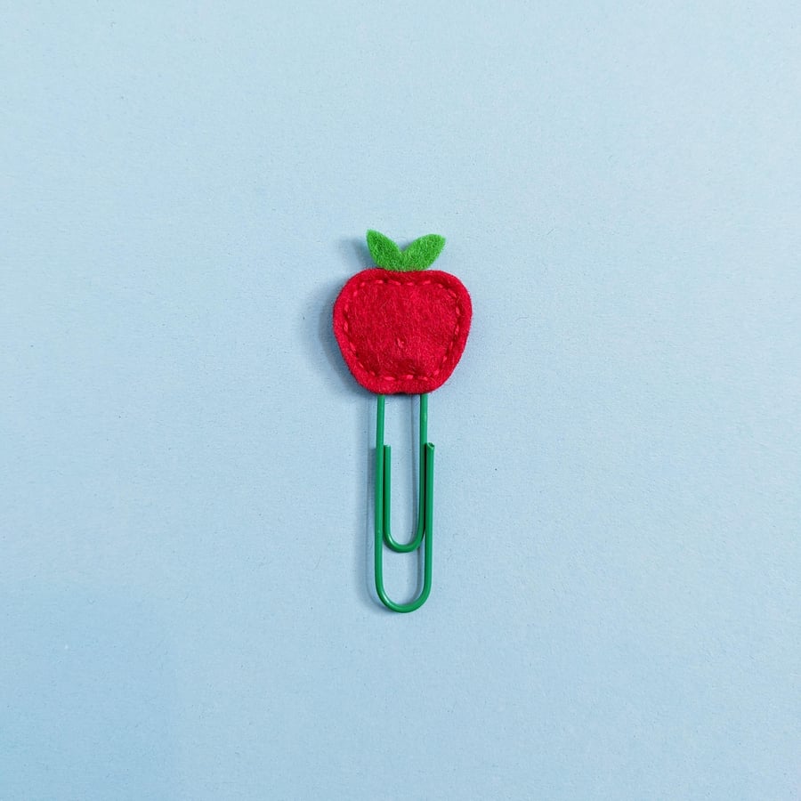 Red apple book mark