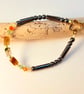 Tourmaline And Hematite Bracelet With Swarovski Crystals - Handmade In Devon - Image 6