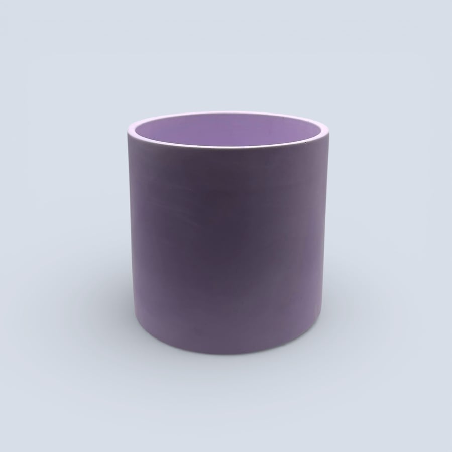 Large Statement 19cm Soft Lilac Purple Round Plant Pot