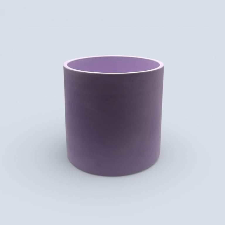 Large Statement 19cm Soft Lilac Purple Round Plant Pot