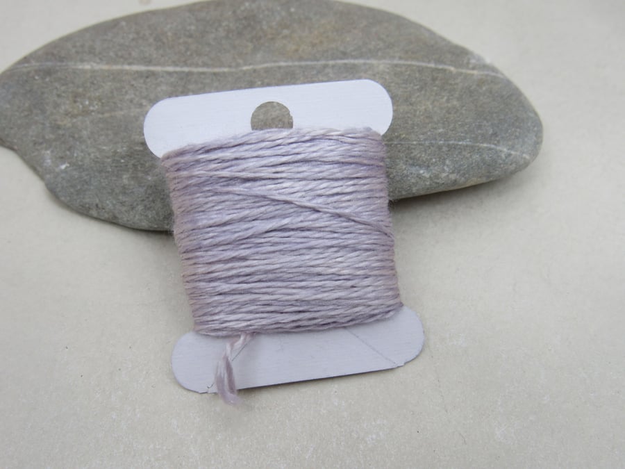 15m Natural Dye Pastel Lilac Grey Pure Silk Embroidery Thread
