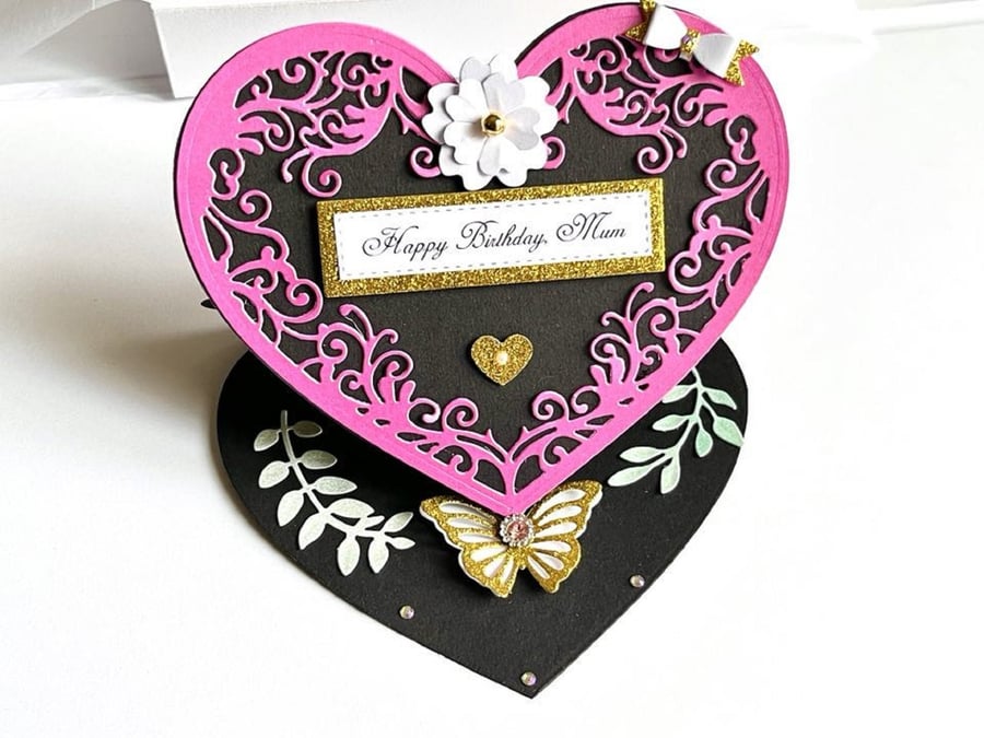 Luxury Handmade Personalised Birthday Card, 3D Handmade Card Easel Card  C502 