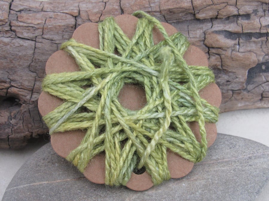 10m Natural Weld and Indigo Dye Thick Tussah Silk Embroidery Thread