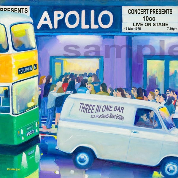 Apollo Theatre Glasgow Giclee Print  (personalised) ( free uk postage)