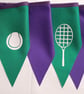 Tennis Bunting: Printed Racket & Ball Flags - Made in England - Image 4
