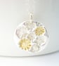 Floral Silver Round Pendant - Image 3