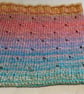 Handknit Cotton blend Circular Eyelet Cowl in pastel rainbow  - Image 7