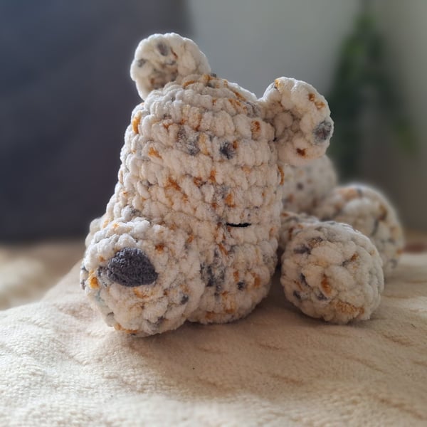 Handmade Sleeping Bear - crocheted teddy bear