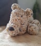 Handmade Sleeping Bear - crocheted teddy bear