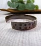 Bangle, Copper Rustic Floral Stamped Cuff - Size Large 7.5 Inch Wrist - Image 5
