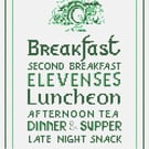 Cross stitch pattern Hobbit Meal schedule Lord of the Rings PDF counted chart