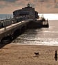 Bournemouth Pier And Beach Dorset England UK 18"X12" Print - Image 1