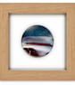 Framed fused glass rondel - K