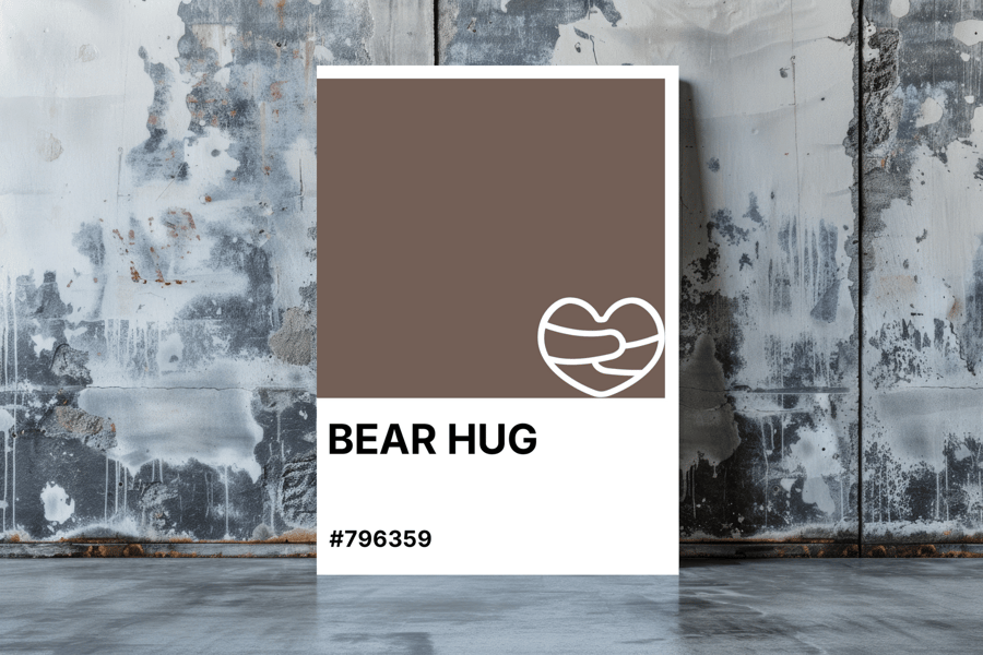 BEAR HUG Greeting Card – Colour Swatch Series (A6, Blank Inside)