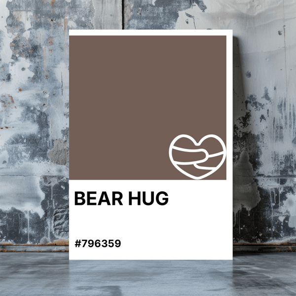 BEAR HUG Greeting Card – Colour Swatch Series (A6, Blank Inside)