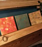 Christmas Gelli Printed Art Greeting Cards Set One Off Holly - Image 10