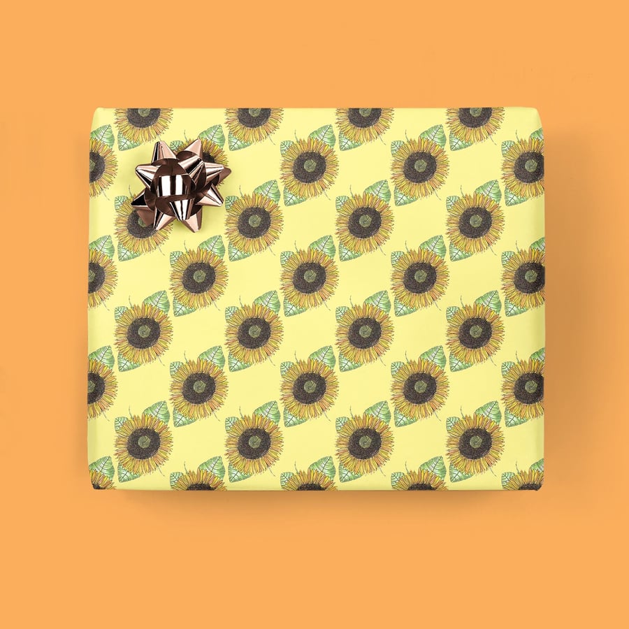 Sunflower wrapping paper