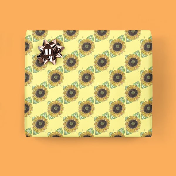 Sunflower wrapping paper