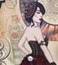 Steam Punk elegant lady You are my best friend birthday card - Image 5
