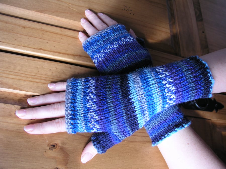 Merino Wool Colourful Wrist Warmers