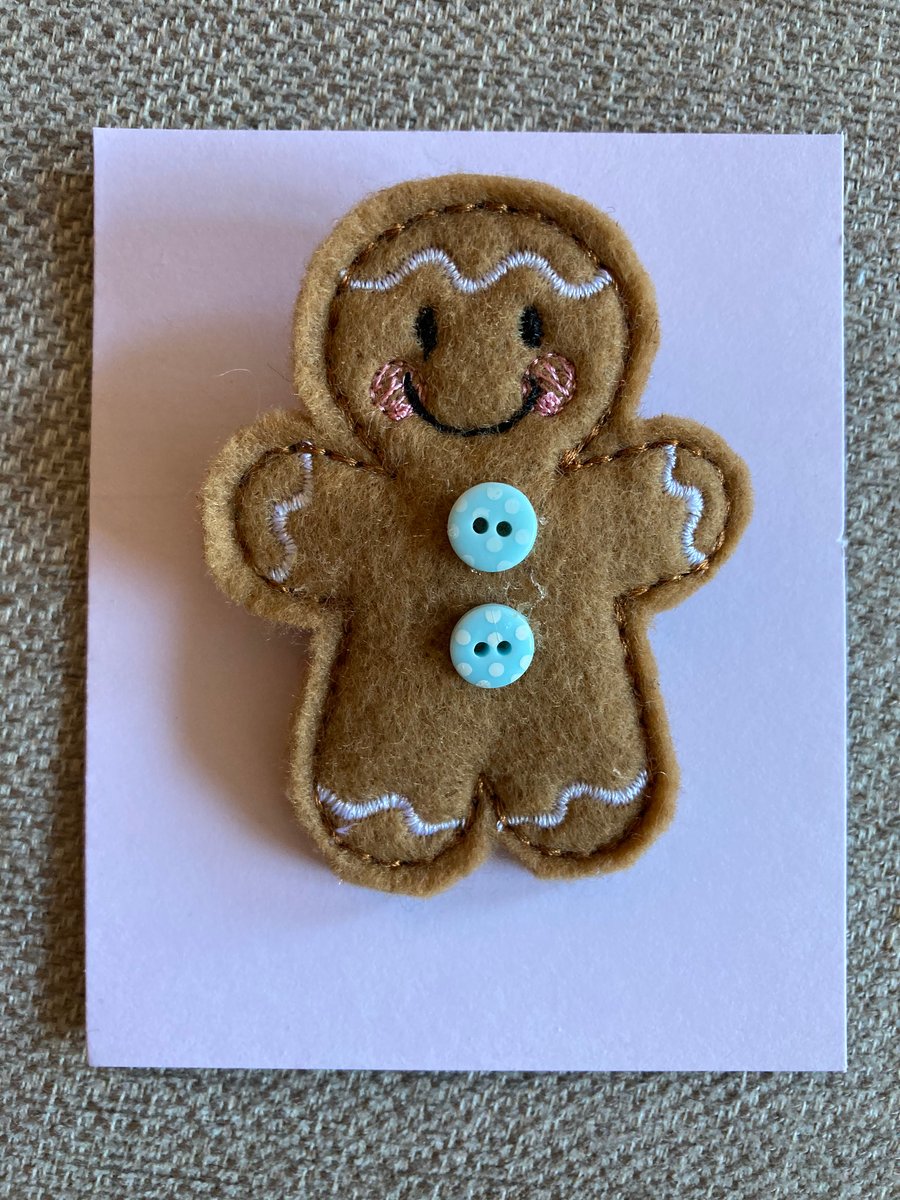 Gingerbread brooch.  
