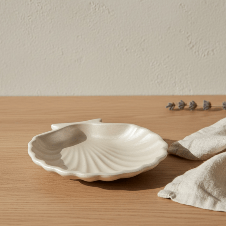 Pearlescent Scallop Shell Shaped Trinket Tray (SD1 SD2)