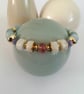 Aquamarine beaded bracelet, white beryl, strawberry quartz & Tanzanite - Image 7