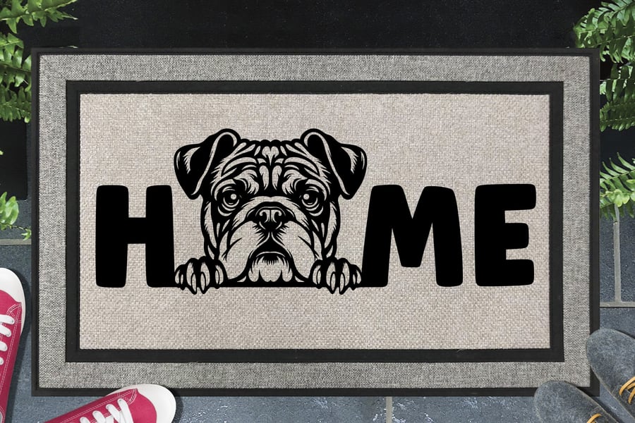 American Bulldog Home Door Mat No.3 - All Weather Doormat - 45x70cm 