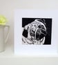 Cute Pug Print Card - Personalised Card, Custom Card, dog dad, dog mum, birthday - Image 2