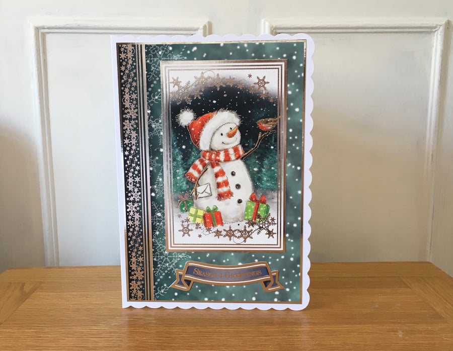 Snowman Christmas Card A5