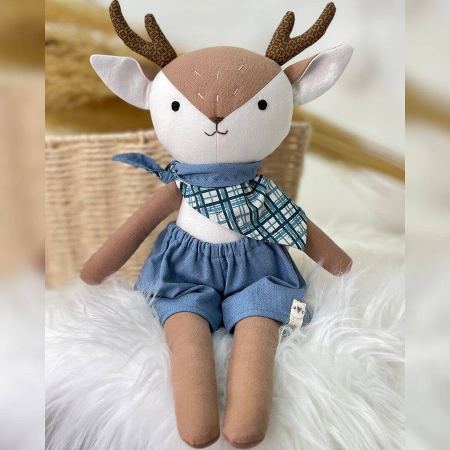 Reindeer Doll - Perfect for Cuddling and Playing
