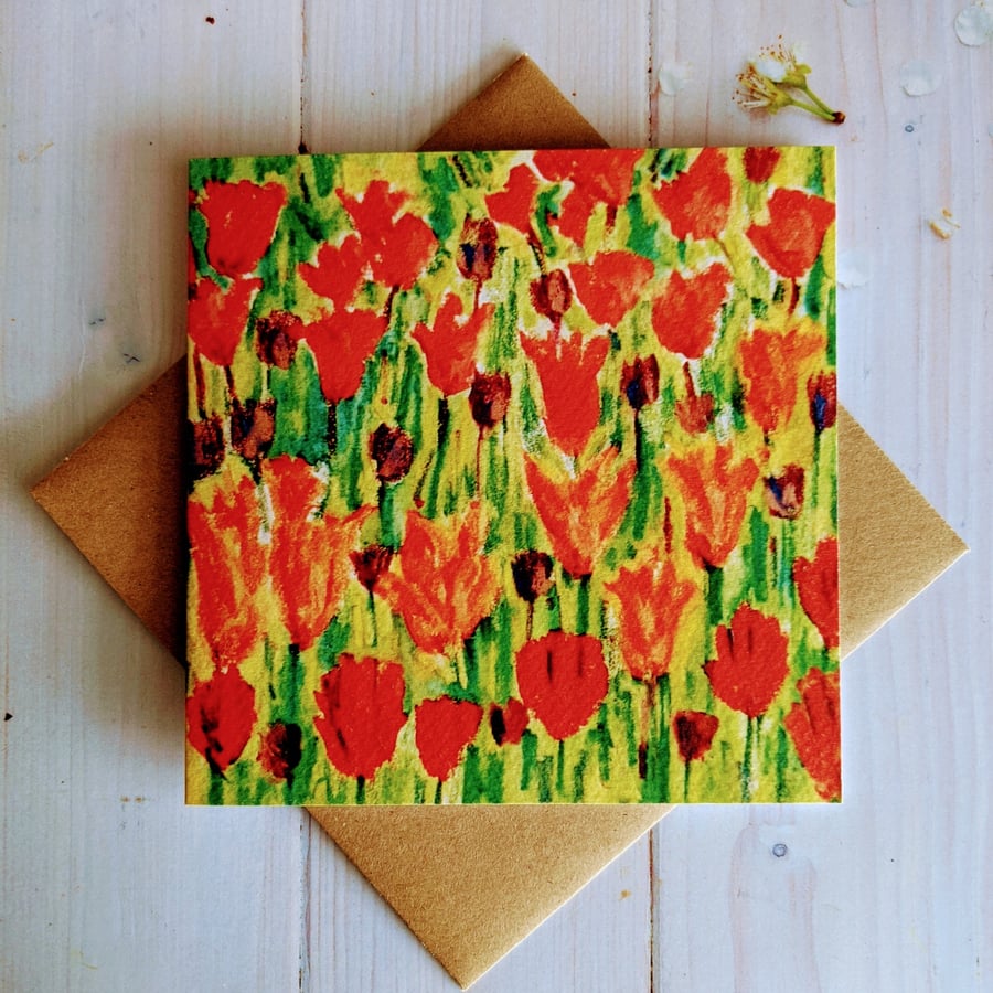 Tulip love greeting card
