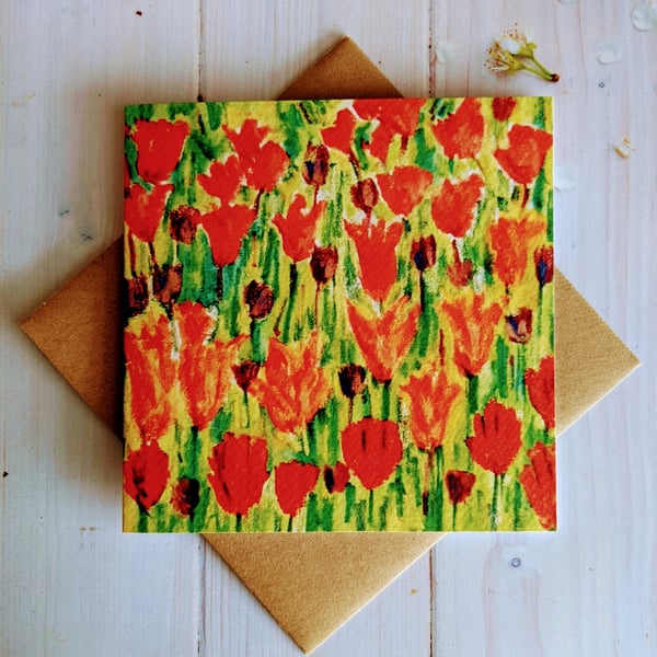 Tulip love greeting card