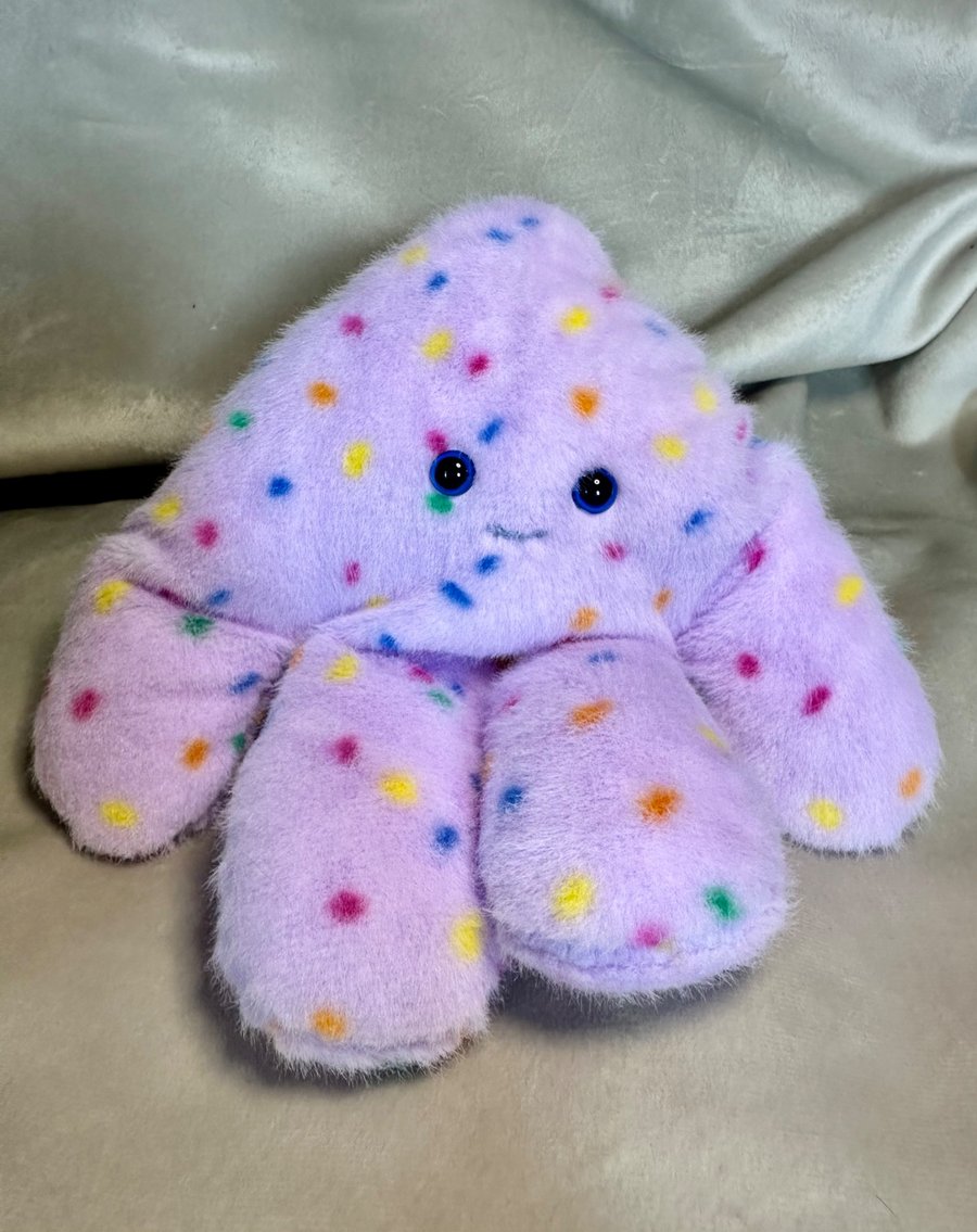 Handmade Yeti, Lilac Candy Fur, Weighted, Squishy, Soft, Emotional Support Plush