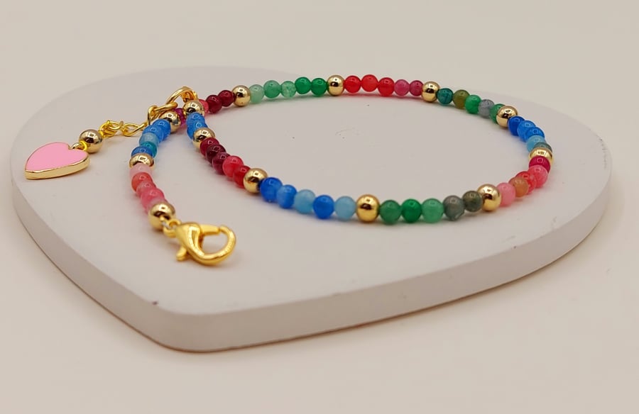 Multicolour Gemstone Anklet