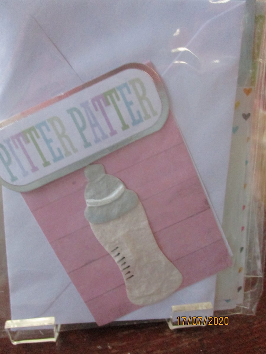 Pitter Patter Bottle Card