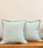 Davina Duck Egg Oxford Edge Cushion Cover