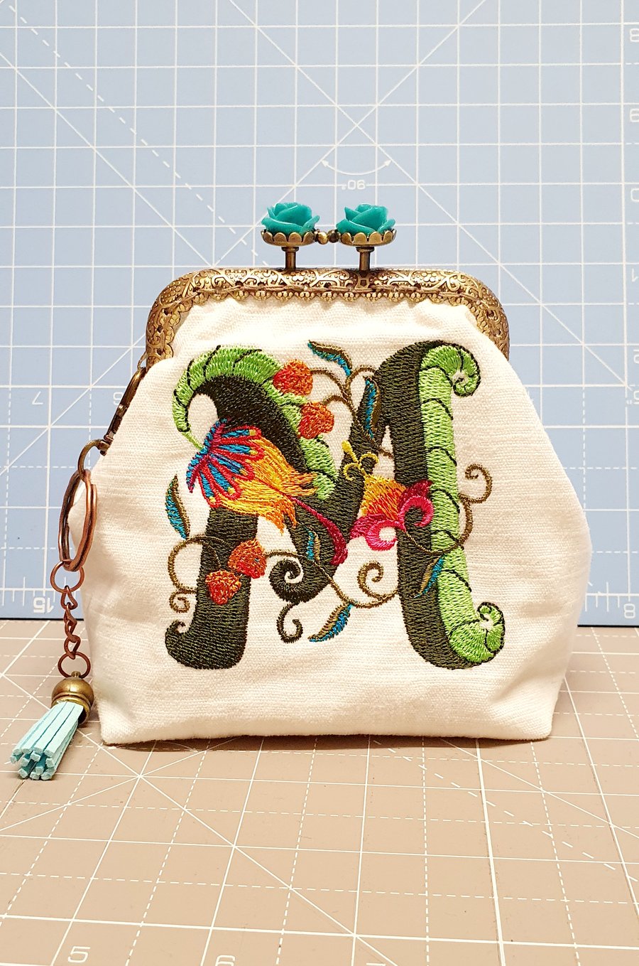 Jacobean Initial coin purse