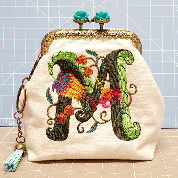 Jacobean Initial coin purse