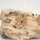 Southwestern Inspired Beaded Earrings - Boho Festival Earrings