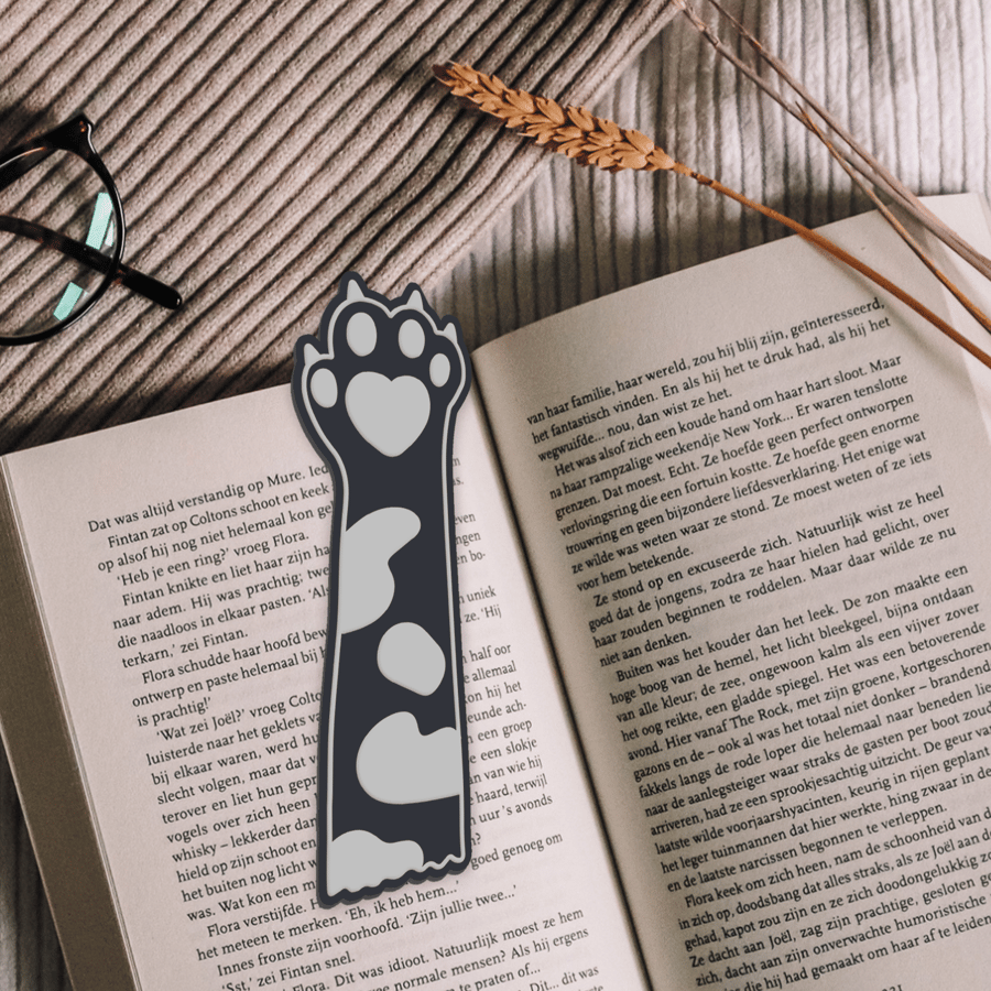 Cat Paw Bookmark - Acrylic Cat themed Bookmark Book & Cat Lover Gift, For Her