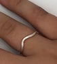 Silver Wave Ring, wave ring, silver freeform ring, stack ring, handcrafted ring, - Image 7