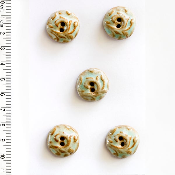 Classic Floral Buttons, Handmade Coat Buttons, Gift for Knitter, Gift for Mum