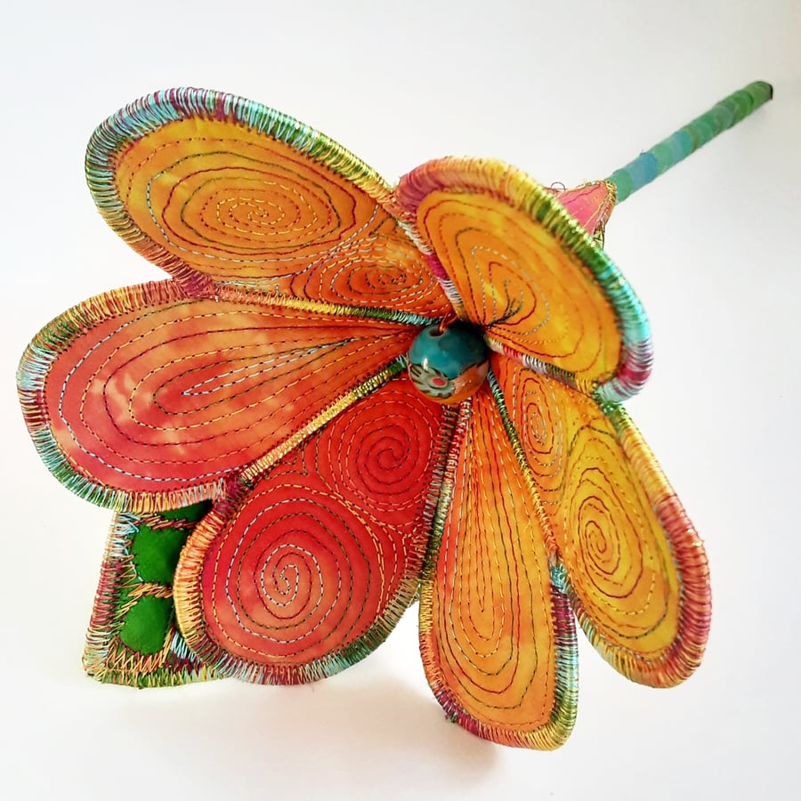 Textile Art Flower
