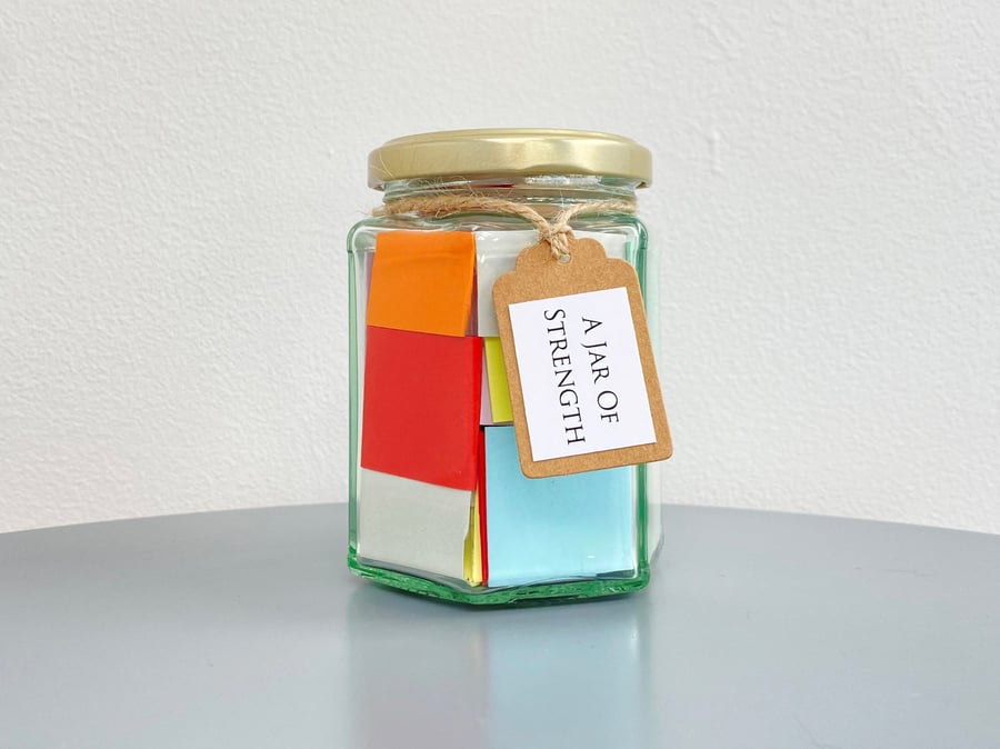 A Jar of Strength, 50 Quotes and Affirmations, Self Care Mental Health Gift 