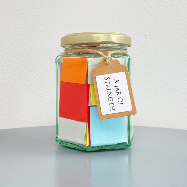 A Jar of Strength, 50 Quotes and Affirmations, Self Care Mental Health Gift 