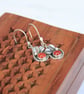 Botanical Carnelian Earrings, Sterling Silver Leaf Earrings, Silver Drop Earring - Image 5