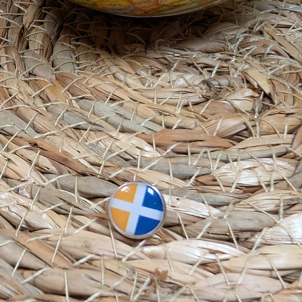 Isles of Scilly Flag Map Pin – UK Travel Map Push Pin for Wooden Maps, map pin