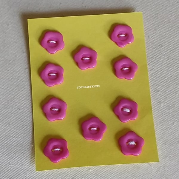 Pink flower buttons